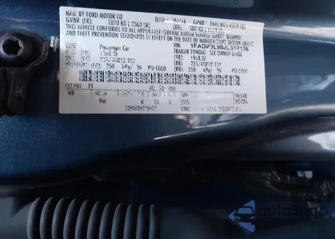 2018 Ford Focus St из США, поврежденный, VIN 1FADP3L90JL312138